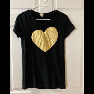 J. Crew heart tee